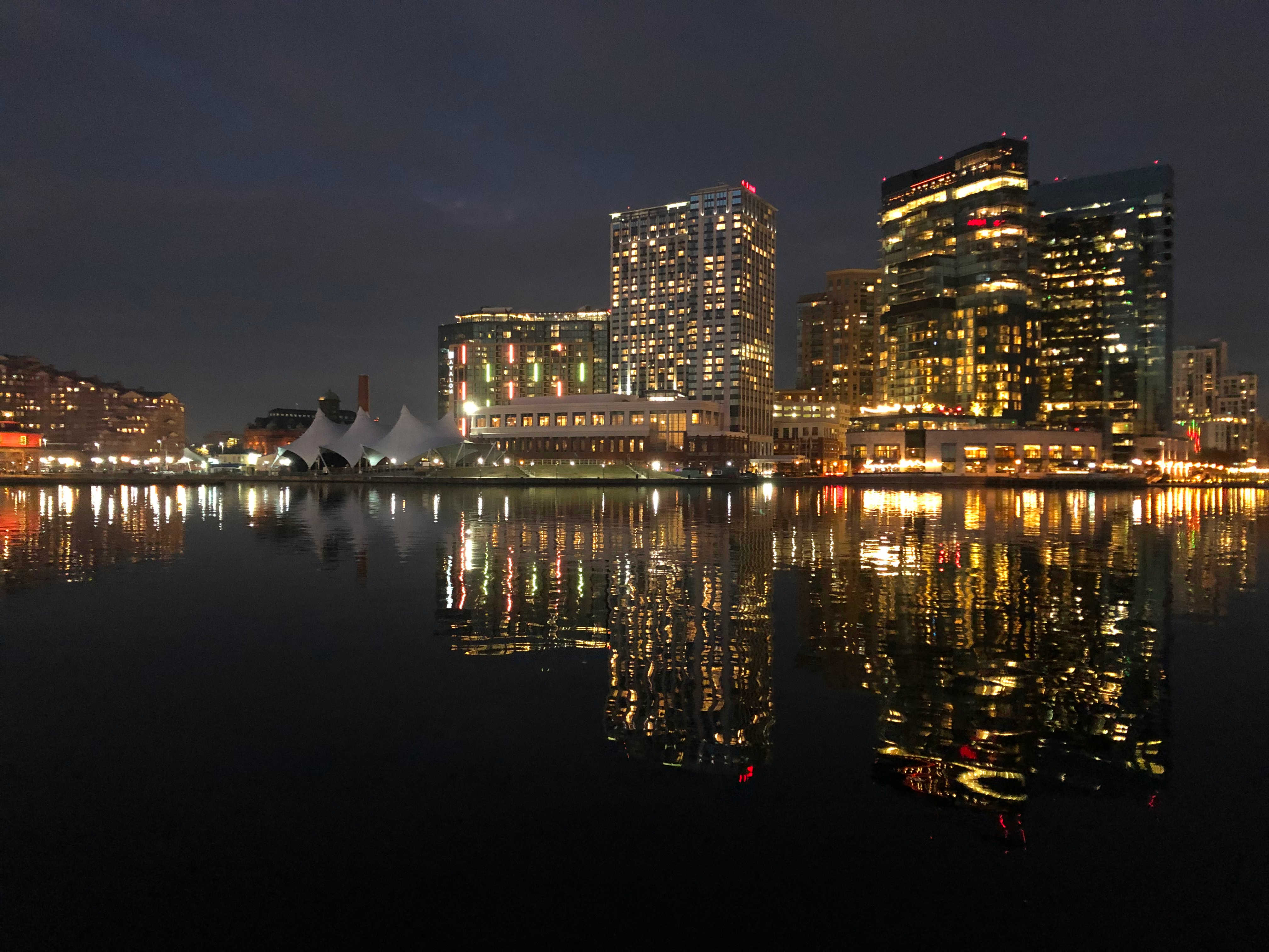 Baltimore Inner Harbor at Nighttime